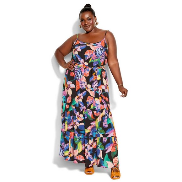 🌷 NEW City Chic Revival Floral Maxi Dress - 20 / L - Picture 2 of 9